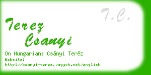 terez csanyi business card